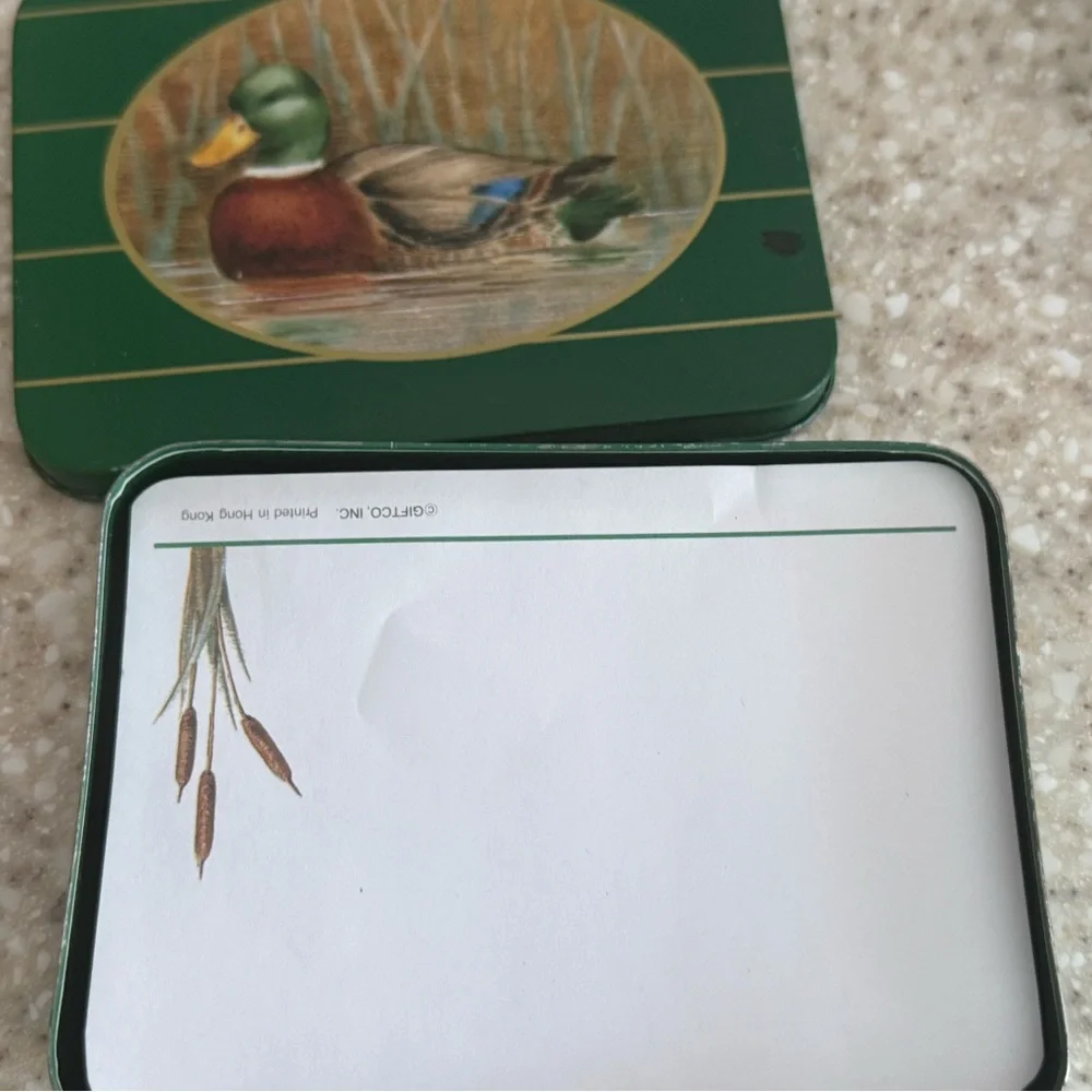 Mallard Duck Bundle! Basket, large duck, mini duck, notes canister